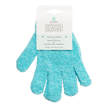 Bathefex Exfoliating Gloves - Aqua